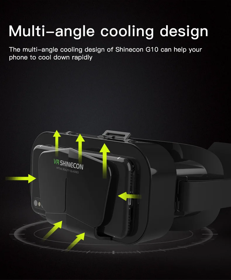 3D-Virtual-Reality-VR-Brille für Telefon, mobile Smartphones, 7-Zoll-Headset, Helm, Spiel mit echter Viar-Brille, Objektive für Mobilgeräte – Detail 9