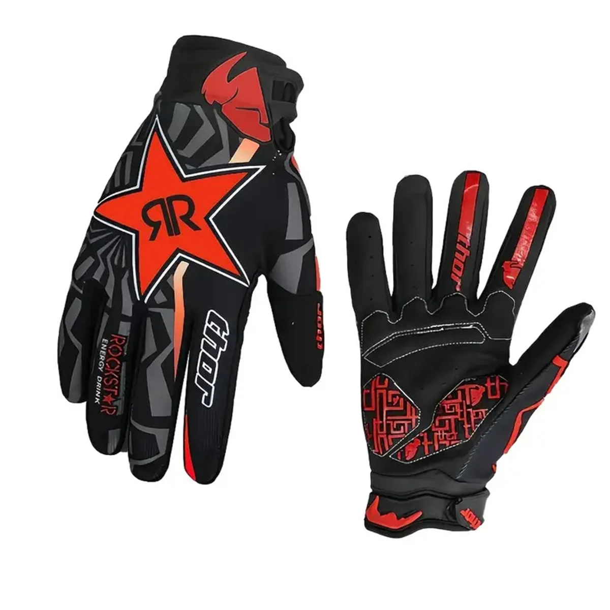 Multi Colored Fashionable Outdoor Cycling Universal Gloves Motorcycle Riding Colorful Six Tpes Of Full Finger Gloves image 2