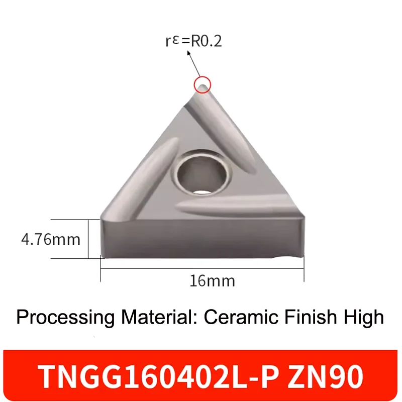 Imagem -06 - Golho-carboneto Torneamento Inserções Precisão Triangular Tngg160401 02 04 l p Torno 10 Unid