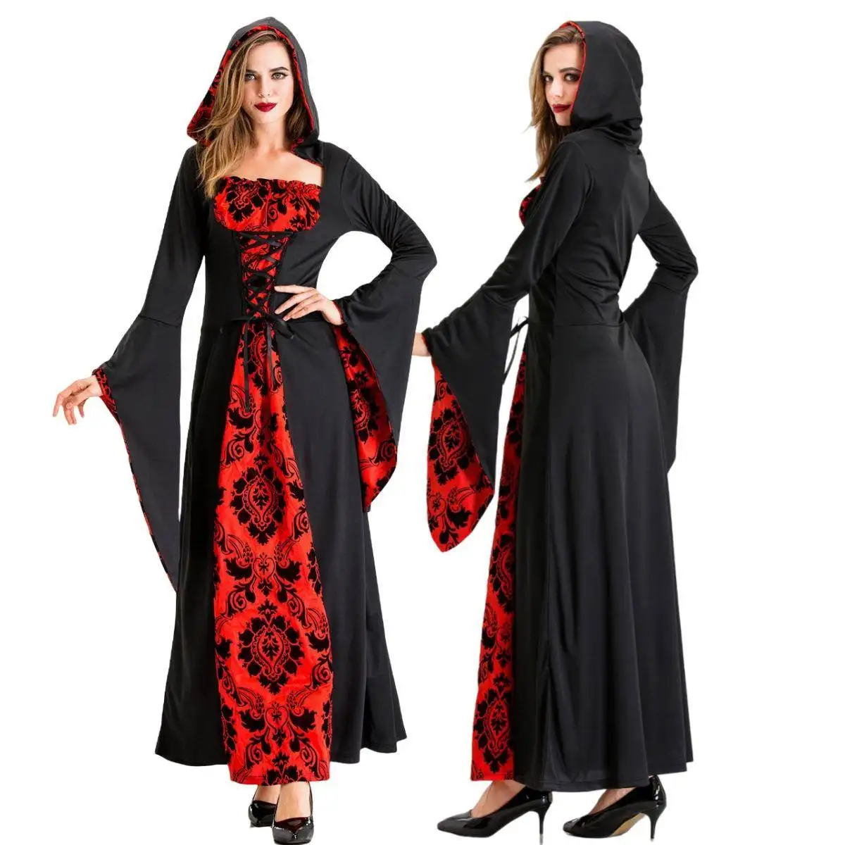 

Medieval Costume loween Girls' Witch Cosplay Parent-Child Performance Drama Stage Wear Traditional Chinese Ethnic ...