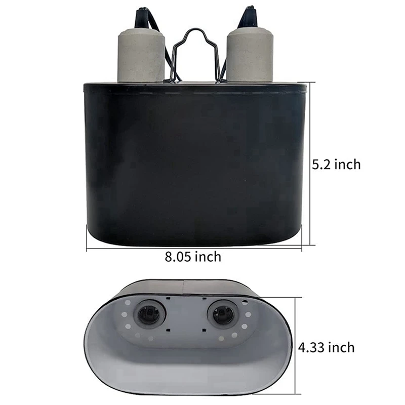 2X المزدوج الزواحف تركيب المصابيح المزدوج مصباح التدفئة UVB تركيب المصابيح ل الزواحف قبة الحرارة الإضاءة مصباح كومبو عدة الولايات المتحدة التوصيل