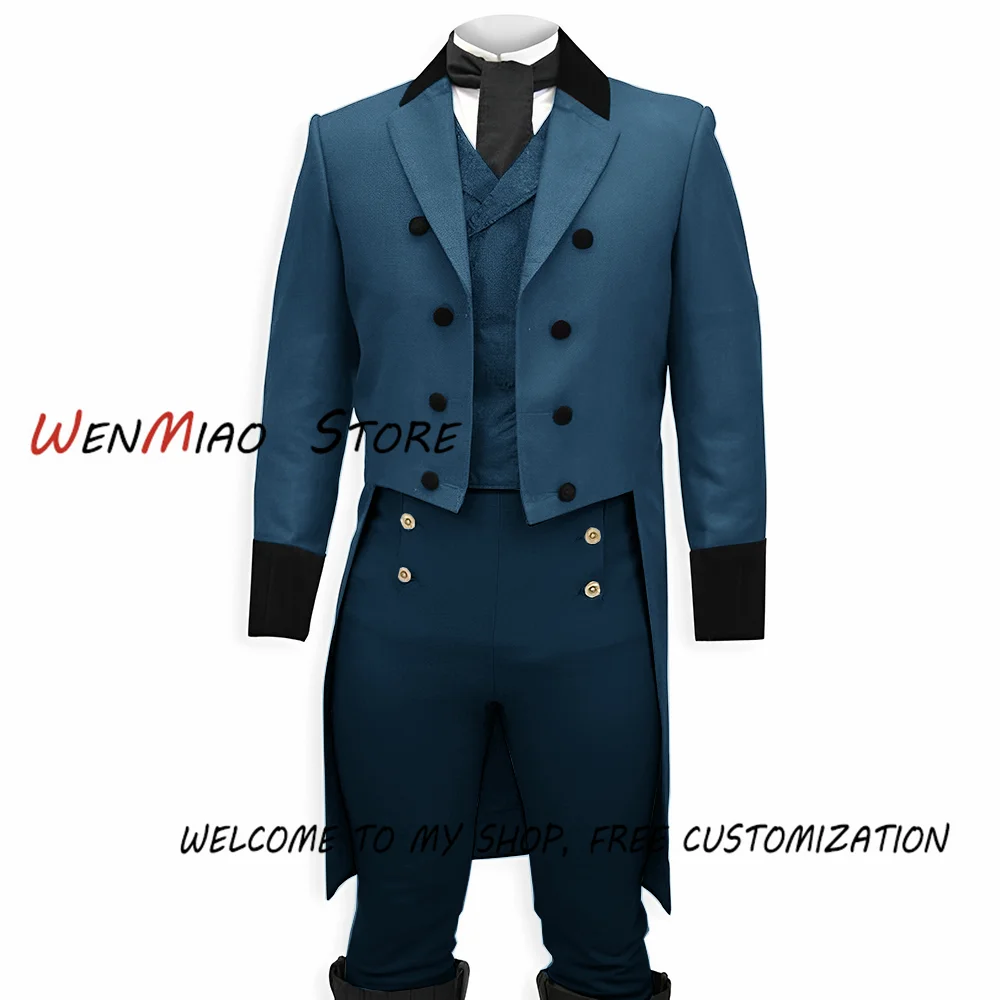 Men's 3-piece Suit Wedding Groom's Tuxedo Complete Suit Elegant Men's Blazer Party Dress (Jacket Pants Vest) XS-5XL