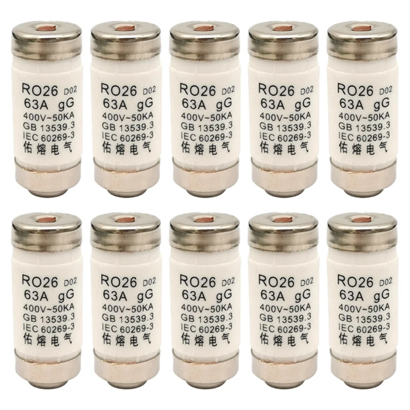 10 peças fusíveis tipo d0 inserção fusíveis neozed inserção 16a/25a/32a/63a/50a 400vac m4yd