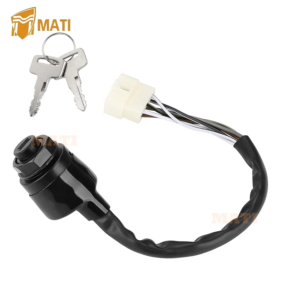 MATI Ignition Key Switch 5Wires for Kawasaki Mule 600 610 2005-2016 Mule 4000 4010 Diesel 2009-2020 27005-0011 27005-0625