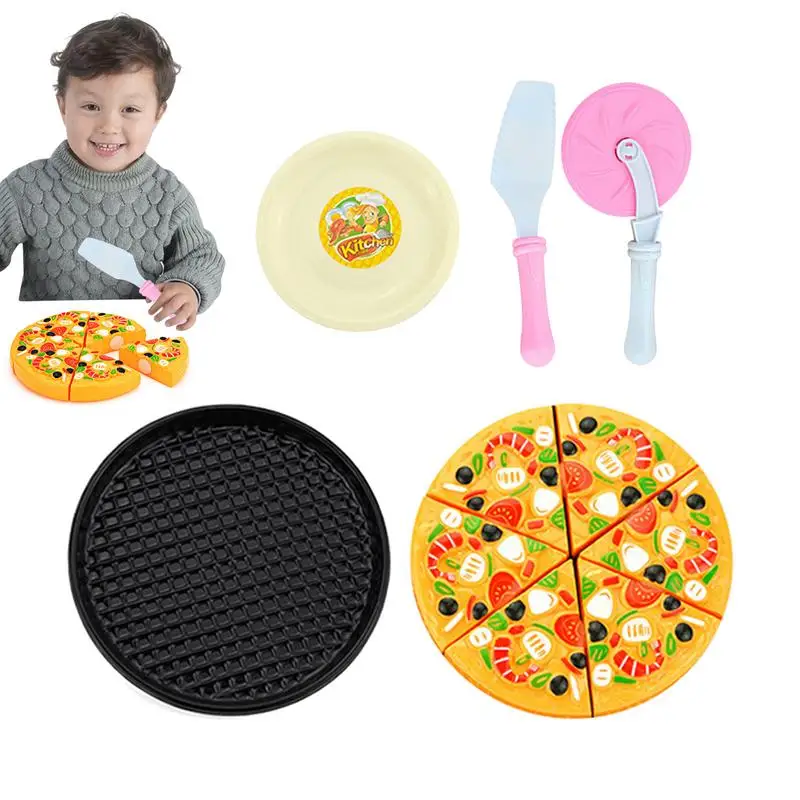 Ensemble de jouets de pizza découpés avec jeu, accessoires de cuisine, jouets d'apprentissage de la nourriture, 11 pièces