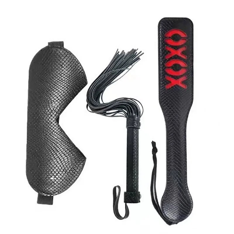 Adult products SM utensils Sex toys Male and female three piece leather set