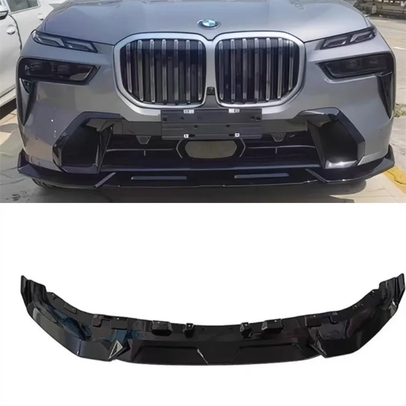 

For BMW X7 G07 2024-2025 High Quality ABS Bright Black Front Lip Front Bumper Lower Lip Under Spoiler Car Accessories Body Kit