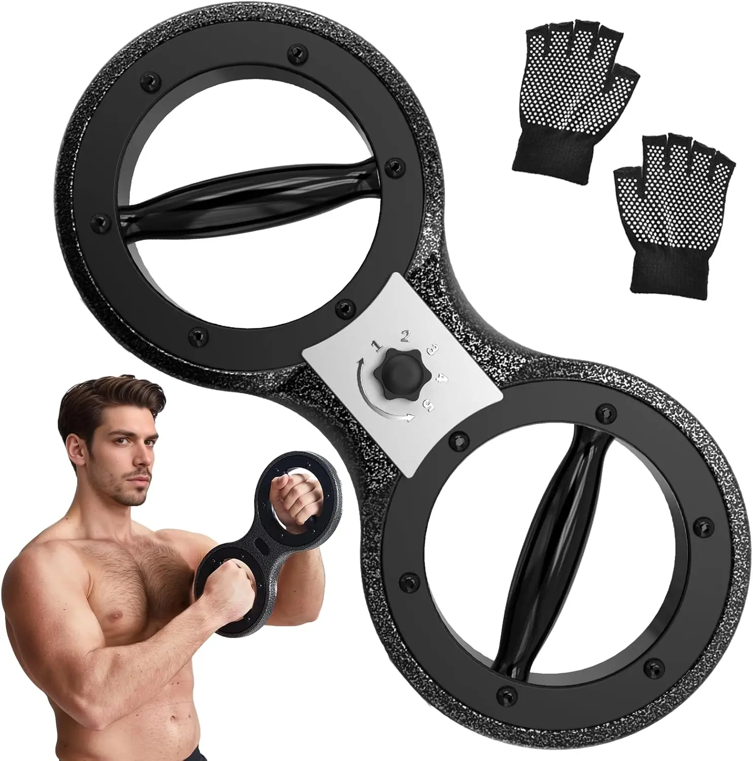 HOTSWEAT Burn Machine, Adjustable Rotator Machine, Arm Workout Equipment wirh 360 Degree Rotation, Arm Exerciser Forearm Strengt