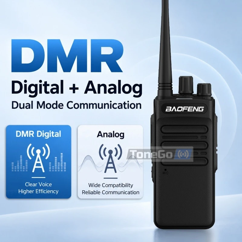 Baofeng DMR Digital Analog Walkie Talkie DM-1905L Dual Time Slot 400-470MHz Type-C Charge SMS CTCSS/CDCSS Handheld Two Way Radio