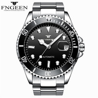 FNGEEN 9001 Luxury Brand Men Watch Steel Tourbillon Skeleton Mechanical Watches Luminous Automatic Date Diamond Wristwatch