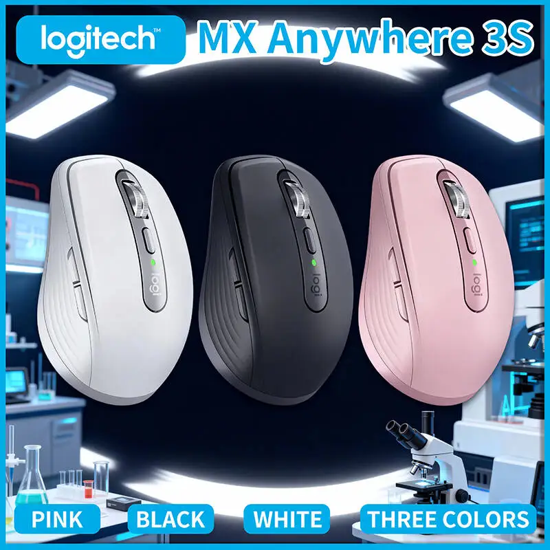 

Компактная мышь Logitech MX Anywhere 3S, эргономичный дизайн, перезаряжаемая, с быстрым прокруткой для портативных ПК Mac