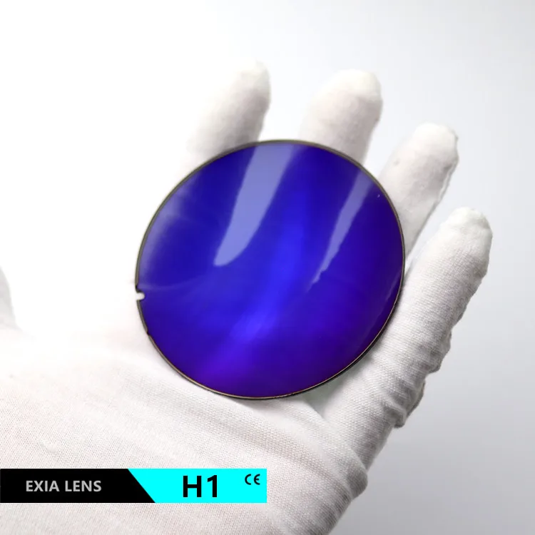 EXIA H1 Sunglasses Lenses Grey Color HMC AR Blue Coated CR39 Resin UV400 Base Curve 6