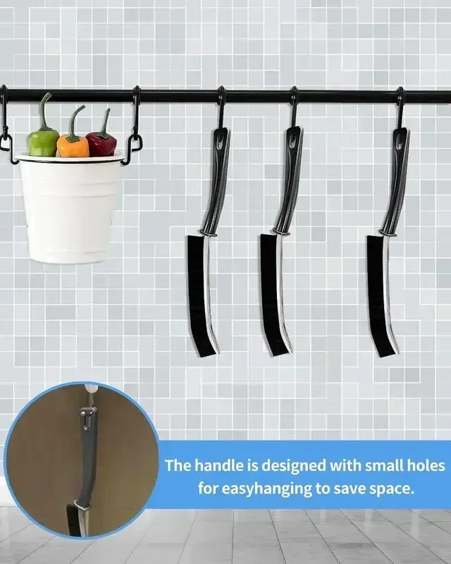 5 pçs escova de limpeza de fenda, escova de cerdas duras, escova de limpeza de telha multifuncional, para telhas de cozinha do agregado familiar do banheiro