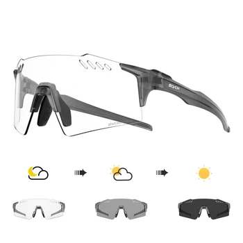SCVCN Photochromic Bike Cycling Glasses UV400 Bicycle Riding Eyewear Sports MTB Outdoor Sp