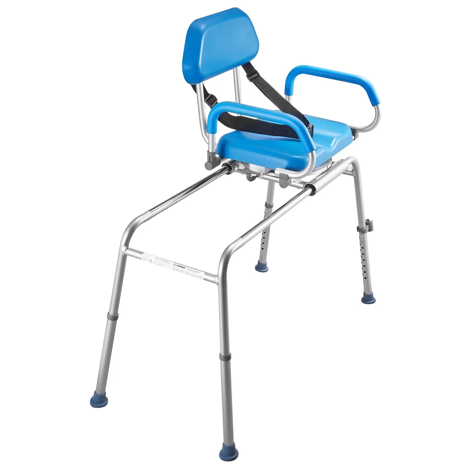Sliding Shower Chair, 330 lbs Tub Transfer Bench for Bathtub with Swivel Seat, Padded Shower Bench with Pivoting Arms and Backre