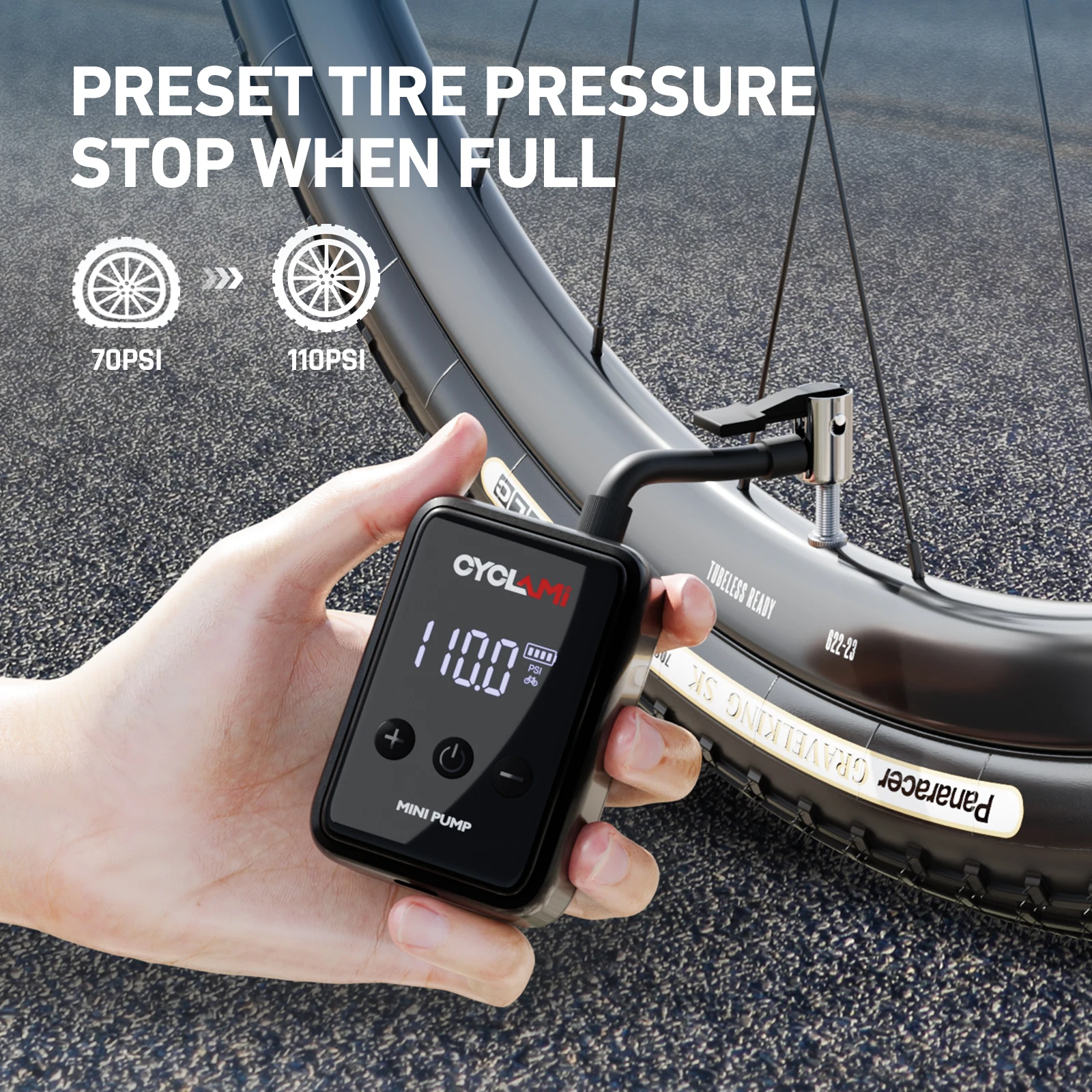 electric air pump for bicycle Cycle Bicycle & Hand Pump Portable | VICTRIP Ebike The tinest electric bike pump in the world Tire Inflator Portable Air Compressor,