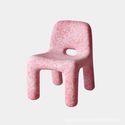 Designer Children's Small Chair Internet Celebrity Ins Home Backrest Low Stool Nordic Kindergarten Baby Plastic Small Bench