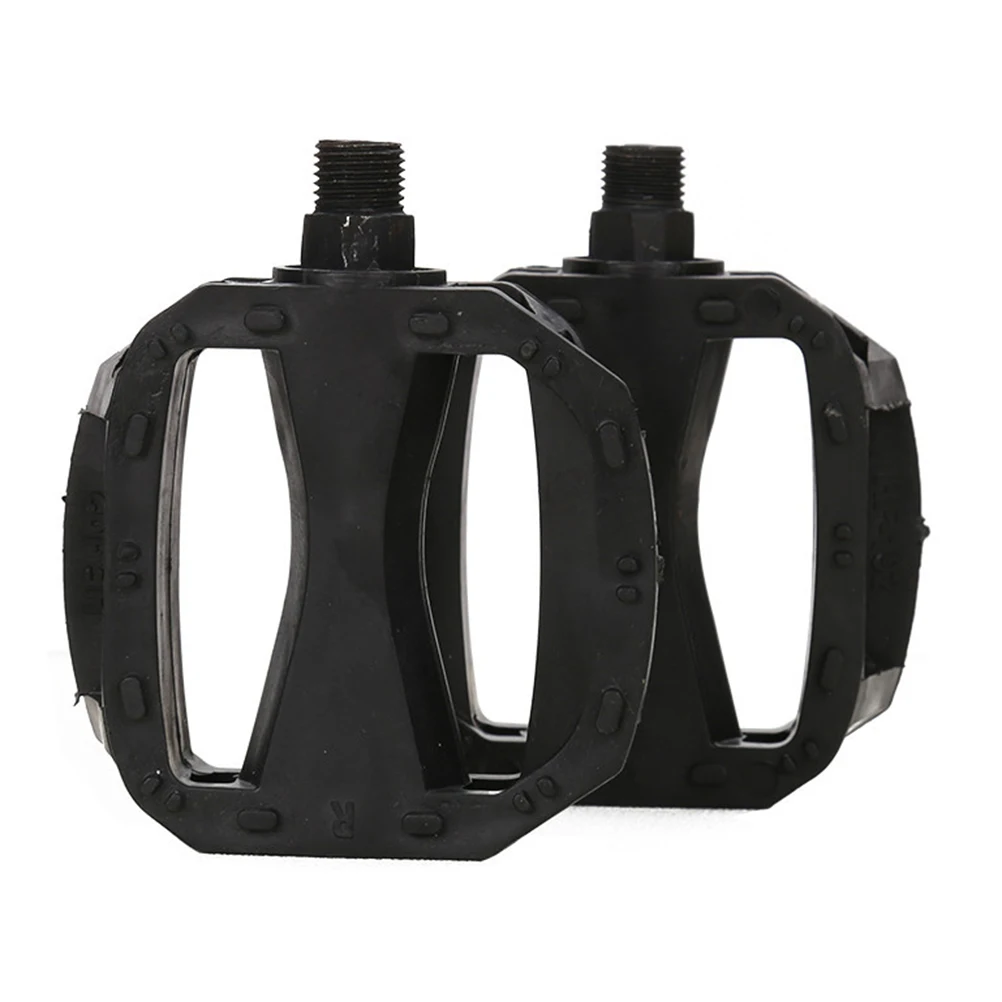 

Kids Plastic Bike Pedals Durable Anti-Slip Cycling Treadle 13Mm Thread Black Large Platform Design Premium Abrasion