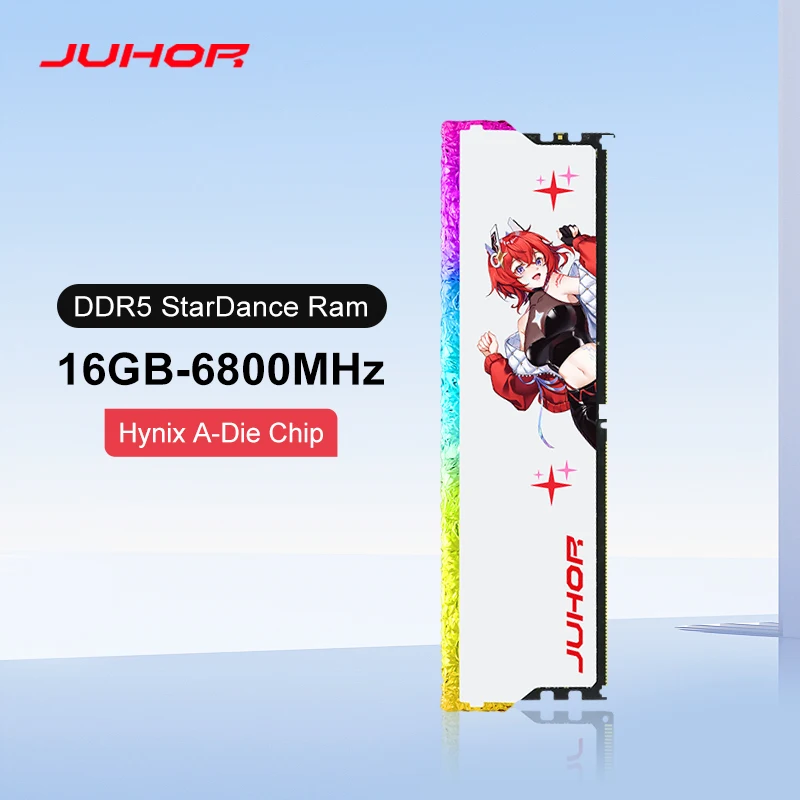 JUHOR DDR5 RGB Memory 16GB 6400MHz 6800MHz Hynix Original Chip Desktop Computer Ram