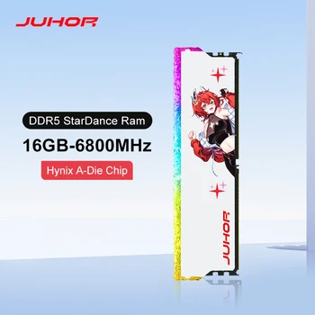 JUHOR DDR5 Memória RGB 16GB 6400MHz 6800MHz Hynix Chip Original Computador Desktop Ram
