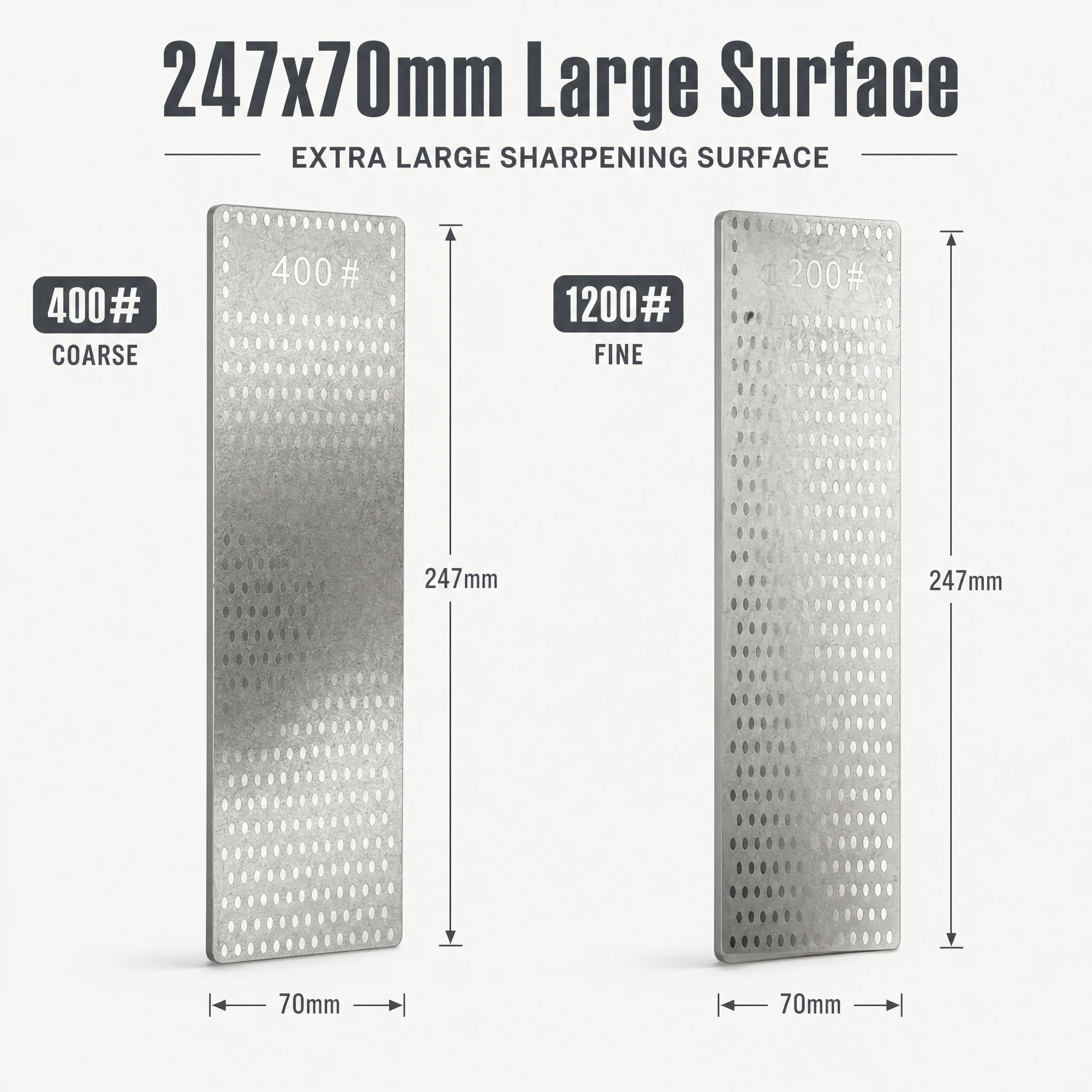 DMD Diamond Sharpening Plate 247*70mm 400# 1200# Honeycomb Whetstone Knife Sharpener for Kitchen Woodworking Chisel Tools
