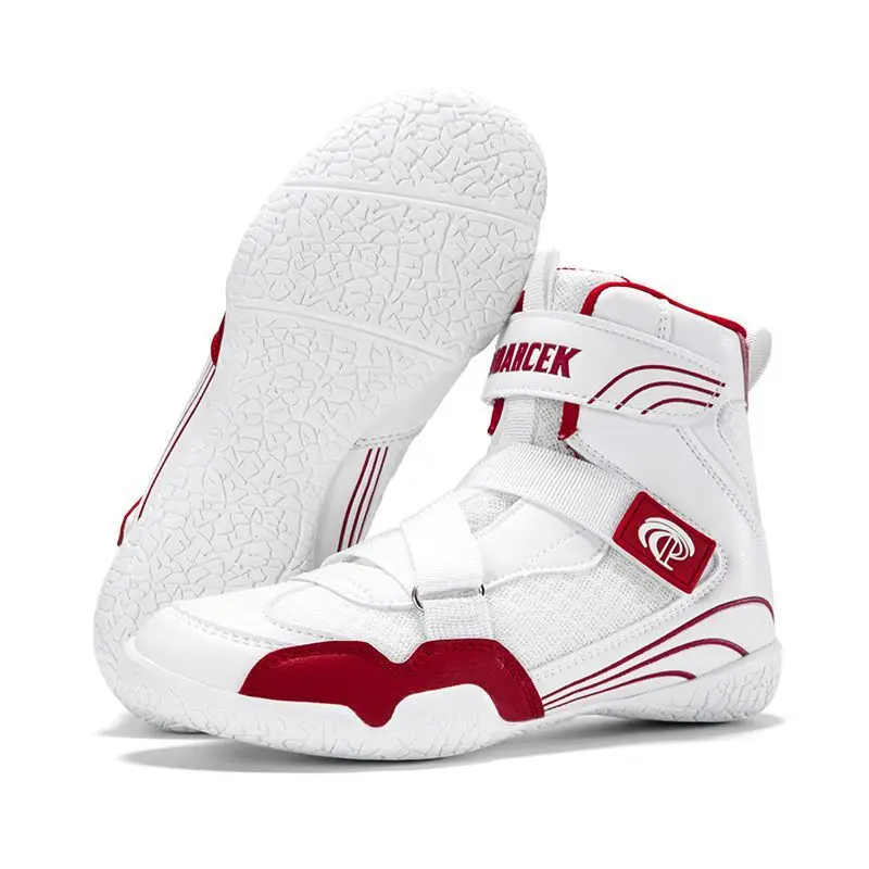 

2026 Good Quality Wrestling Boots Youth Professional Men Boxing Sneakers Non-Slip Big Boy Gym Training Shoe Lace Up Men Fighting
