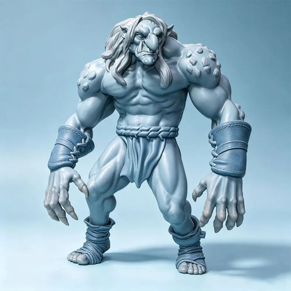 1/24 Desk ornament，Fantasy Stone Giant Warrior, Miniature Resin Model Kit, GK Mini 3D Printed Gray Model Statue, Unpainted