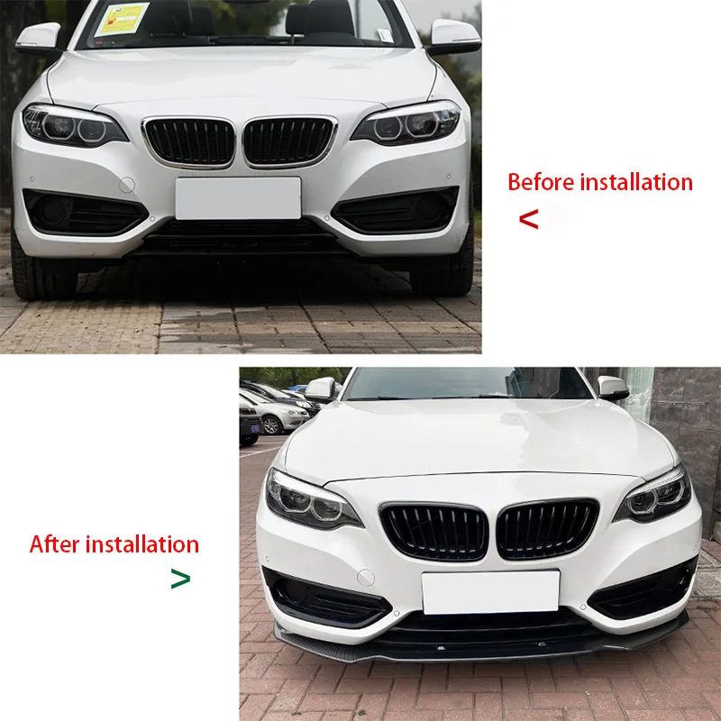 For BMW 2 Series F22 F23 220i 218i 228i 225d 220d 218d 2014-2021 Car Front Bumper Lip Splitter Spoiler Protector Body Kit