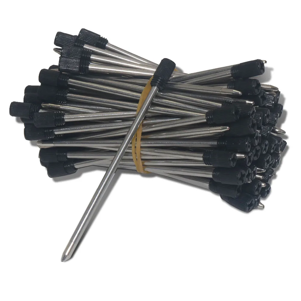 100 Pcs Metal Refill 0.7mm Ballpoint Pen Refill Metal Length 70mm With The Use Of Capacitance Pen Blue And Black Optional