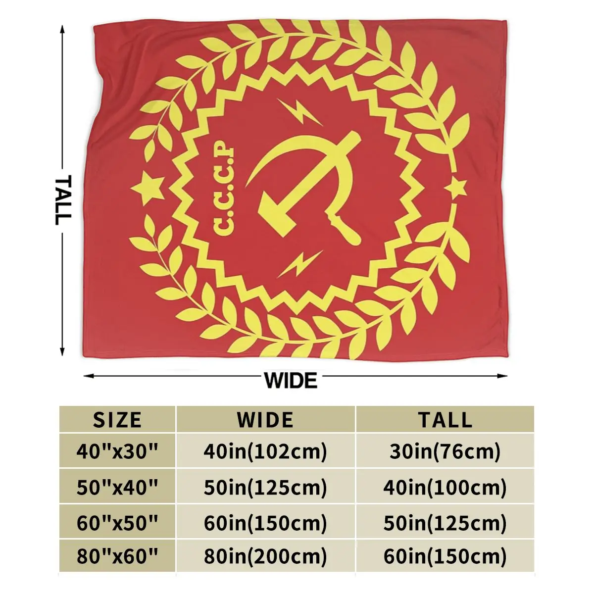 Communism Symbol Hammer And Sickle Blankets Soft Warm Flannel Throw Blanket Cover for Bed Living room Picnic Travel Home Sofa