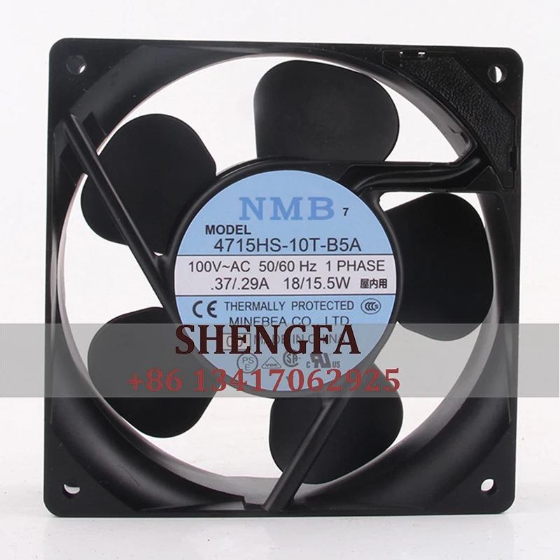 

NMB Case Fan 4715HS-10T-B5A 120*120*38MM 100V 0.37/0.29A 12038 Large Air Volume Inverter Cooling Fan