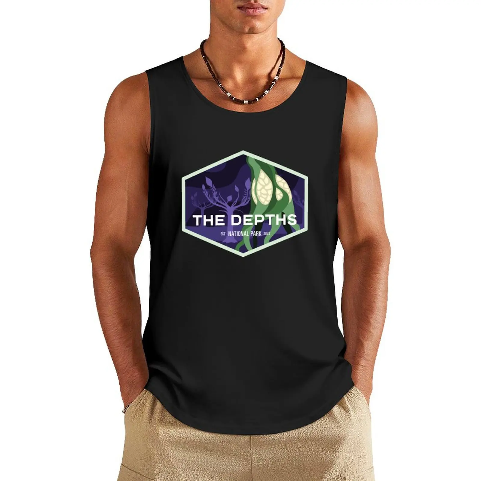 

The Depths National Park Tank Top Men's clothing brands plain t-shirt