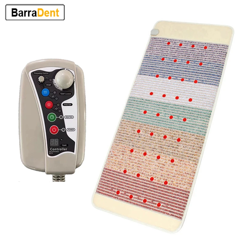 

80*190CM Biophoton Light Therapy Pad 1-30Hz PEMF Photon Amethyst Bian-stone Heating Mattress Negative Ions Far Infrared Mat