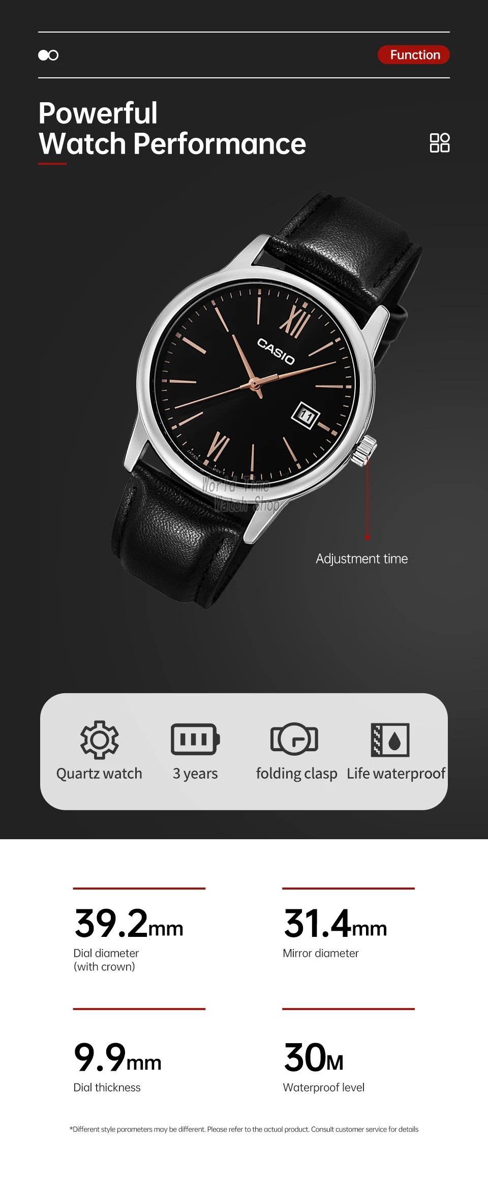 Casio Herrenuhr im Business-Casual-Stil MTP-V002L Serie Einfache Wasserdichte Uhr – Detail 10