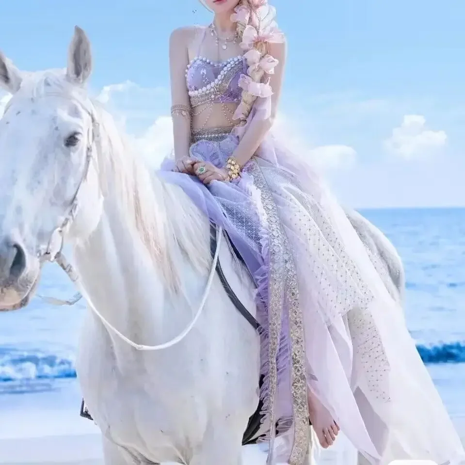 

Foreign Princess Dress Cos Cosmume Travel Photography Suit Photo Cloak Dress Feitian Clothing Improved Han Element Women's Set