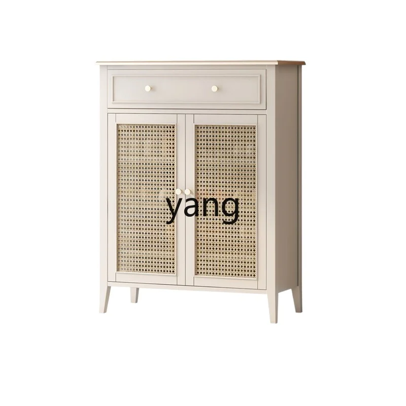 

LXL Shoe Cabinet Hallway Solid Wood Entrance Cabinet Small Apartment Large Capacity Storage Cabinet Quiet Style Furniture