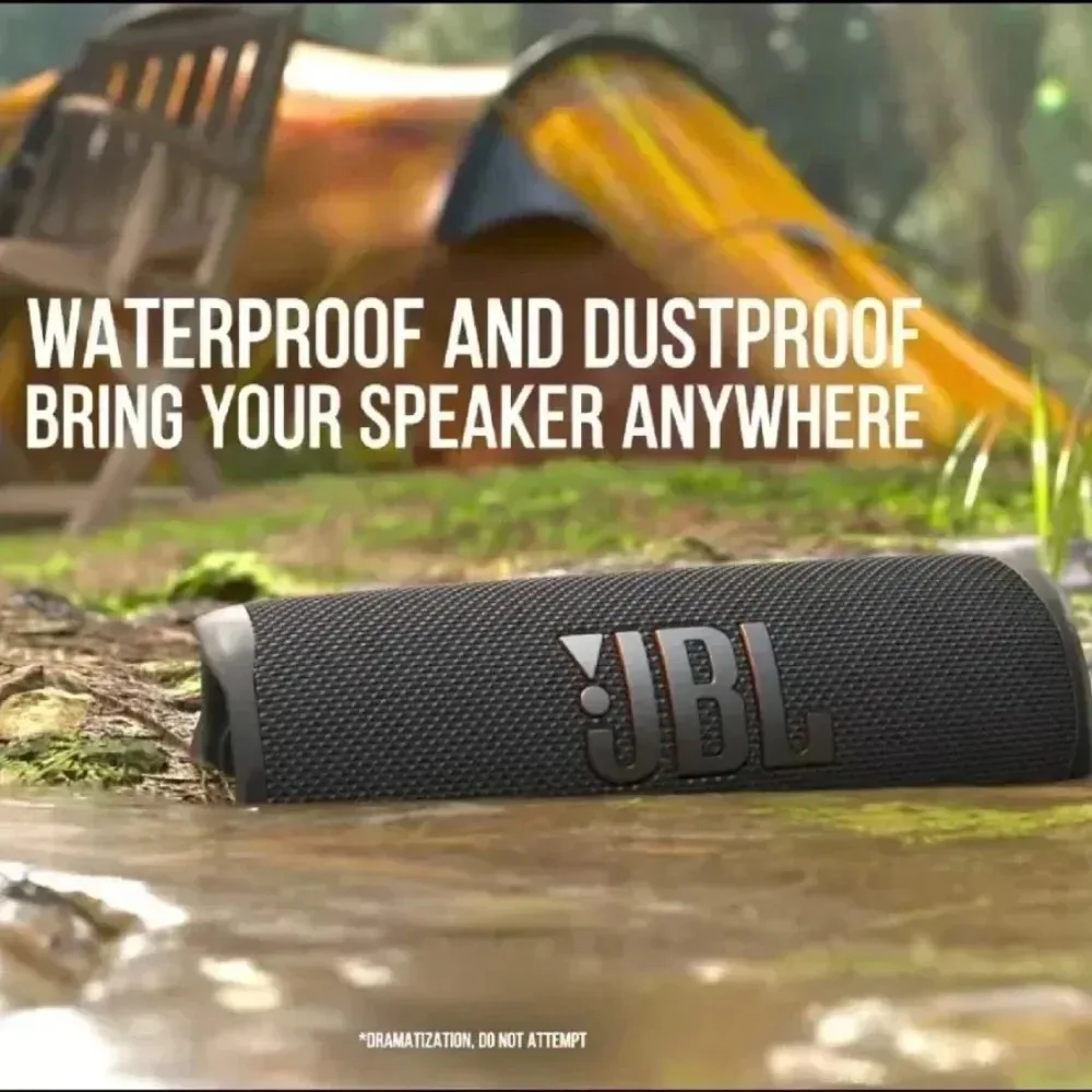 JBL FLIP6 Bluetooth Loudspeaker, Two-Way Driver System, Crisp Audio, Shockproof Housing, Ideal for Road Trip and Backpacking
