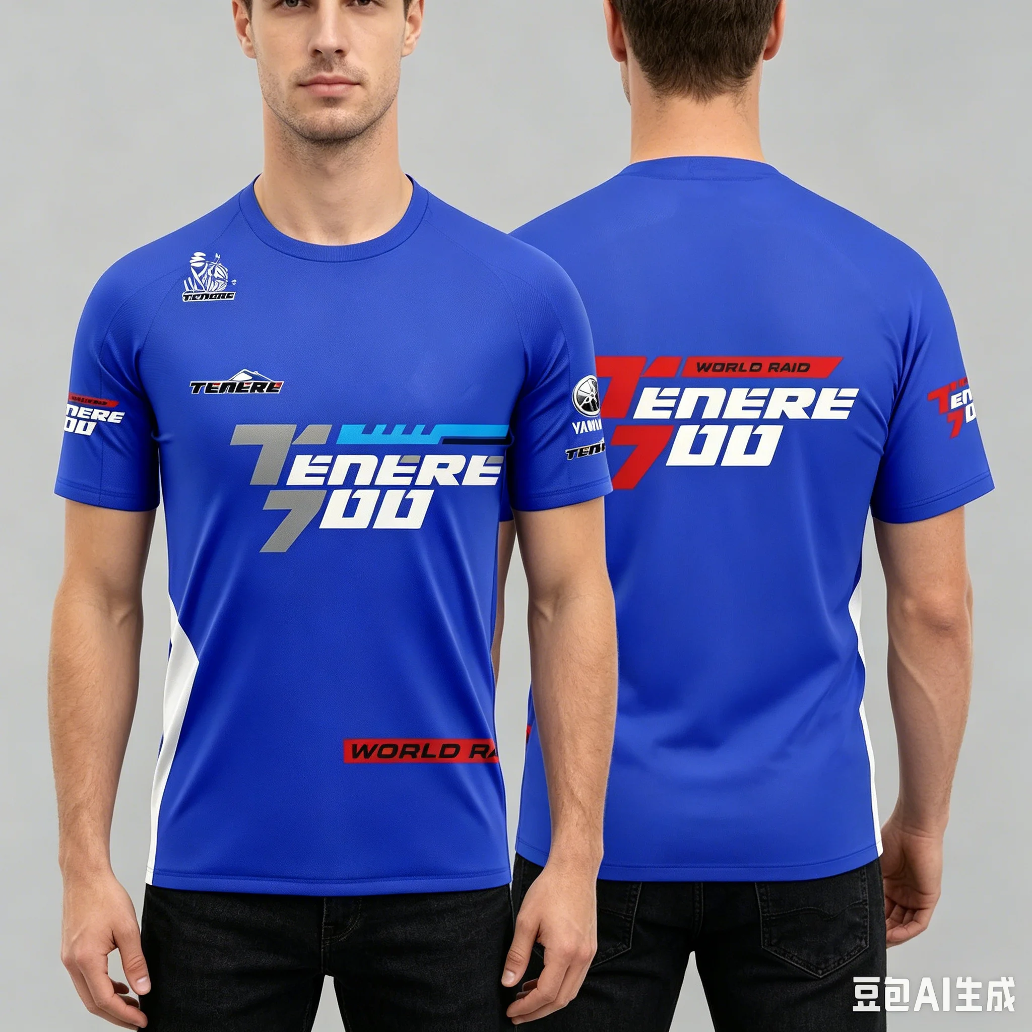 T-shirt de motocross à manches courtes Family Tenere 700 World Raid Graphic, séchage rapide, respirant, léger, pour les fans adultes