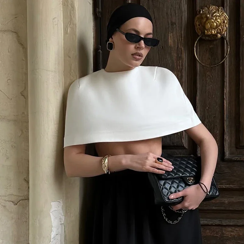 TARUXY Stylish Elegant Short Shawl Top Women's Spring New Solid Sleeveless Commuting Shawl Coat Female Birthday Reunion Cardigan