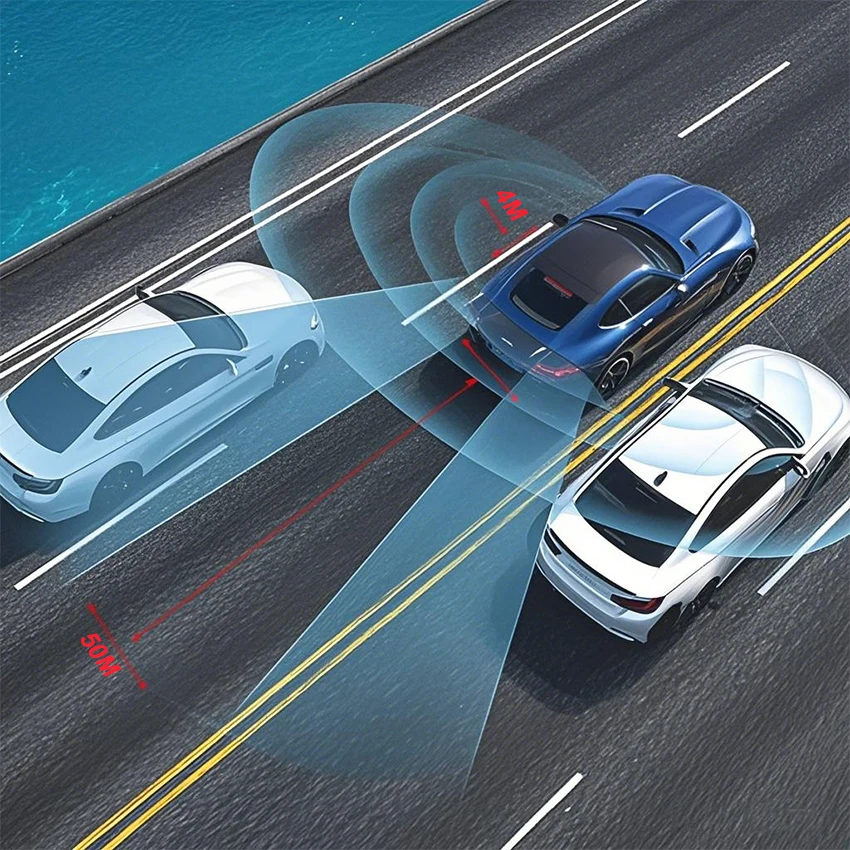 BSD BSM Blind Spot Detection System Universal 24Ghz Millimeter Wave Radar BSD Change Lane Aided Dual color light