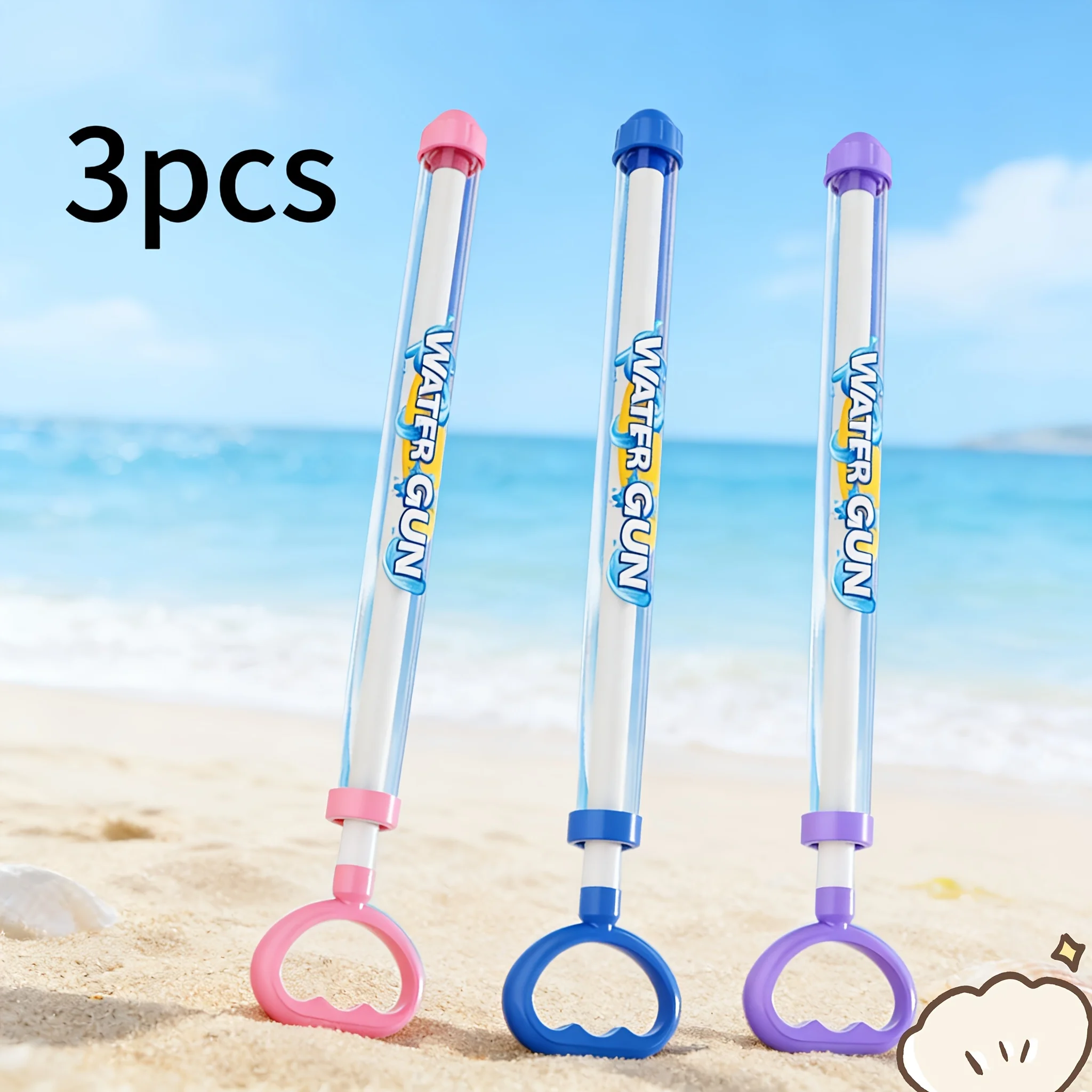 1/3/6 Stück Sprühwasser-Rückzieh-Wasserpistole für Outdoor-Spritzspiele am Pool und Rasen, Interaktives Wassersprühspielzeug für Kinder im Sommer – Detail 5