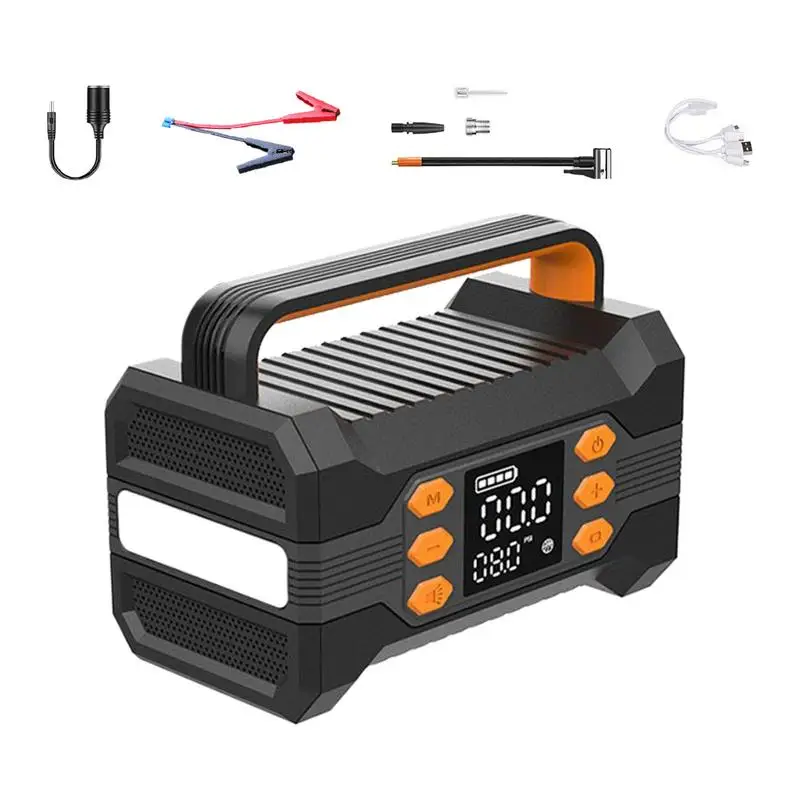 Car Battery Starter Jumper Portable Jump Starter For Truck With Air Compressor 10000mAh Automobile Battery Charger Jump Box