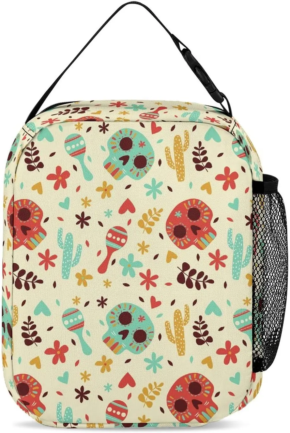 Dia-de-muertos Pattern Lunch Box, Reusable Lunch Bag, Spacious Lunchbox Insulated Lunch Bag Reusable Lu nch Tote for Work Picnic