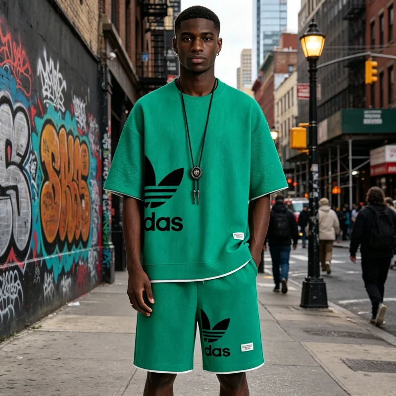 

2026 Summer New Style Men's Loose Casual Sports Suit Fashion T-Shirt Shorts Two-Piece Set for Jogging and Fitness Men's Clothing