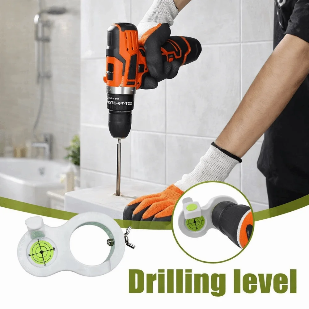 Small Circular Drill Level Attachment Portable Precision Hole Drilling Precision Guide Round Shape Electric Drill Compatible