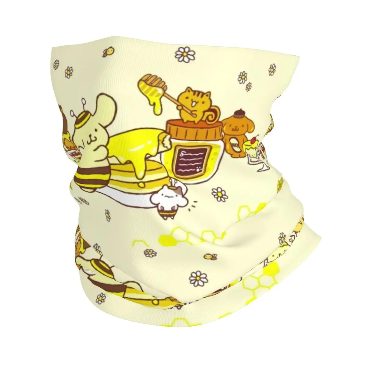 

Custom Pompompurin Sanrio Cartoon Neck Gaiter Women Men Windproof Winter Bandana Scarf for Hiking