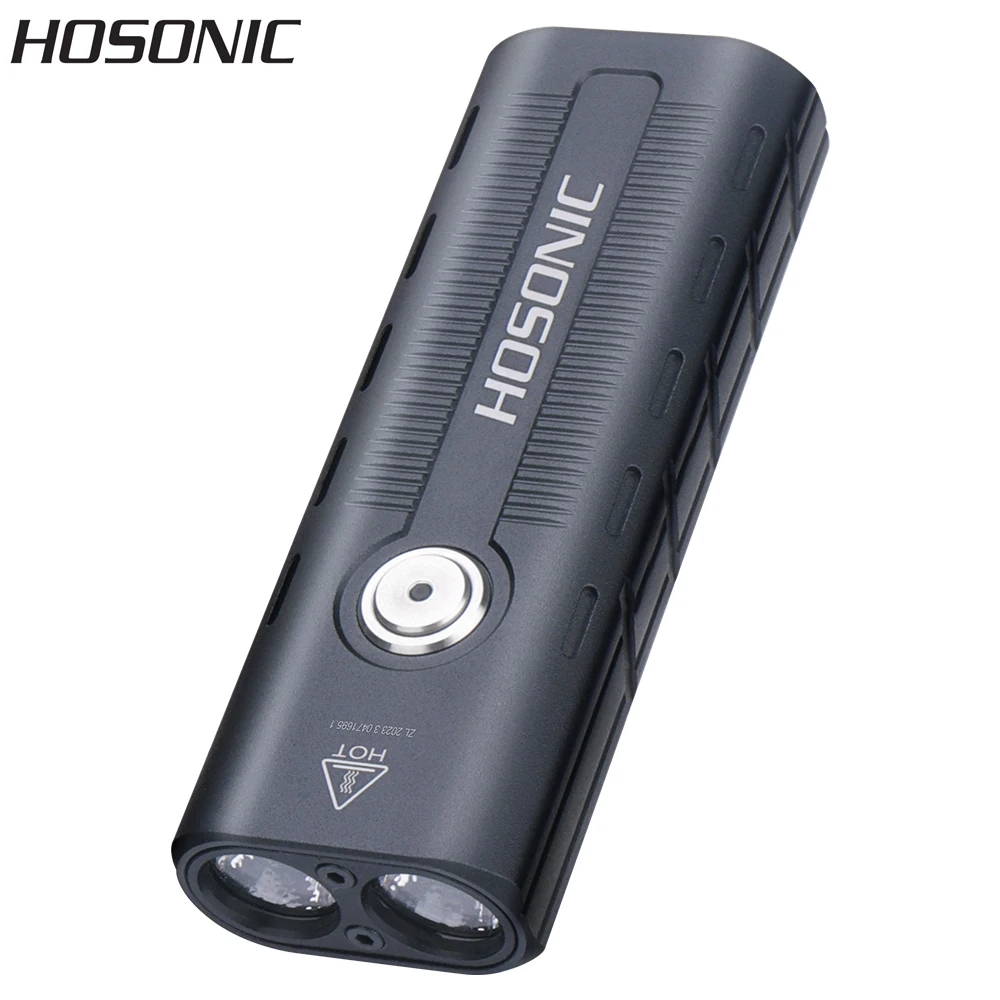 

HOSONIC D12 Двойной светодиодный супер яркий фонарик EDC Type-c Перезаряжаемый фонарь 1800 люмен Кемпинговый фонарь с зажимом и магнитом