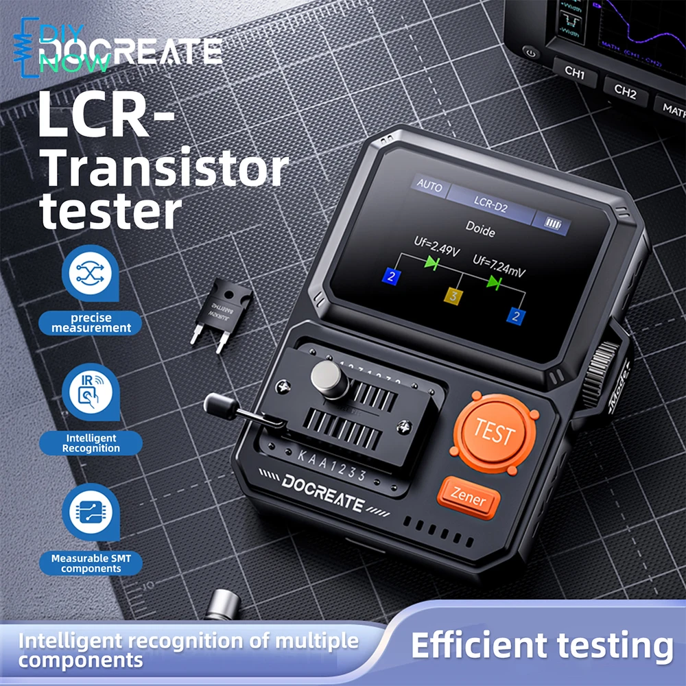 LCR-D2 Transistor Tester Multifunctional High-Precision Detector with Auto Mode for Capacitor Resistor MOSFET Testing