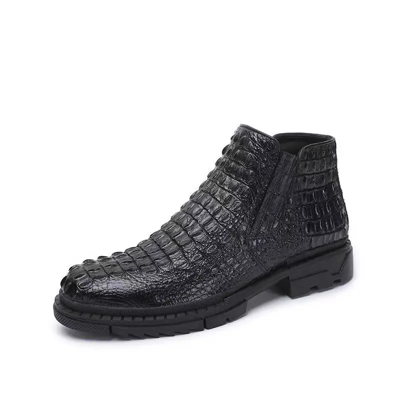 

BATMO 2023 new arrival Fashion crocodile skin Martin Boots men,real leather martens PDD279