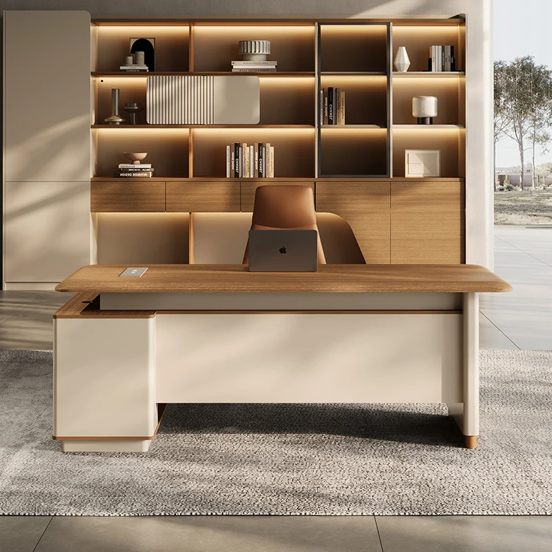 And Chair Set, Simple Modern Light Luxury Manager , Office Furniture Executive Desk